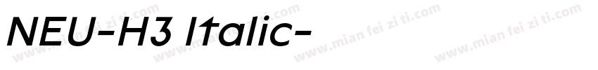 NEU-H3 Italic字体转换
